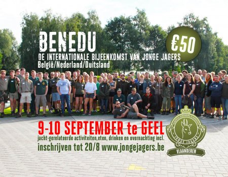 Jonge Jagers! Laatste kans om je in te schrijven voor de BENEDU! Jonge Jagers! Laatste kans om je in te schrijven voor de BENEDU!