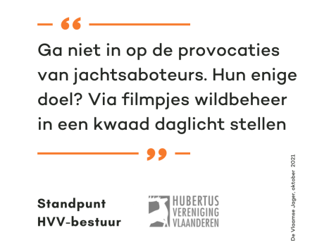 Standpunt: jachtsaboteurs Standpunt: jachtsaboteurs